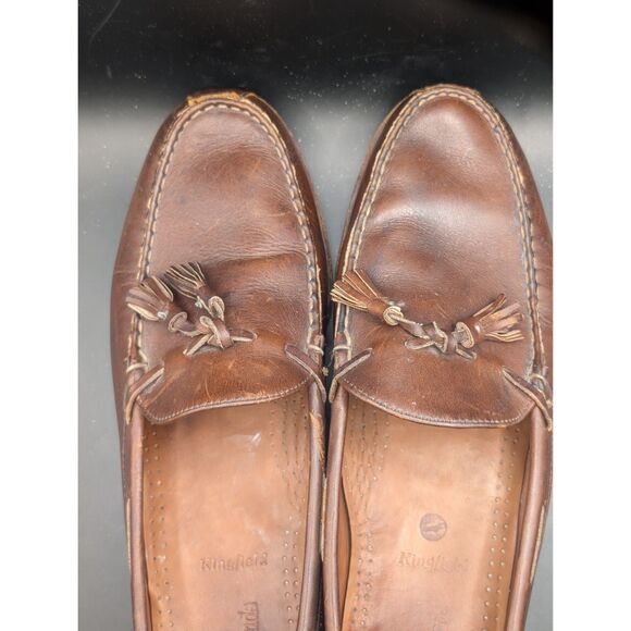 Allen Edmonds Kingfield Leather Tassel Loafers Brown Men\'s Size 13 D main image 12